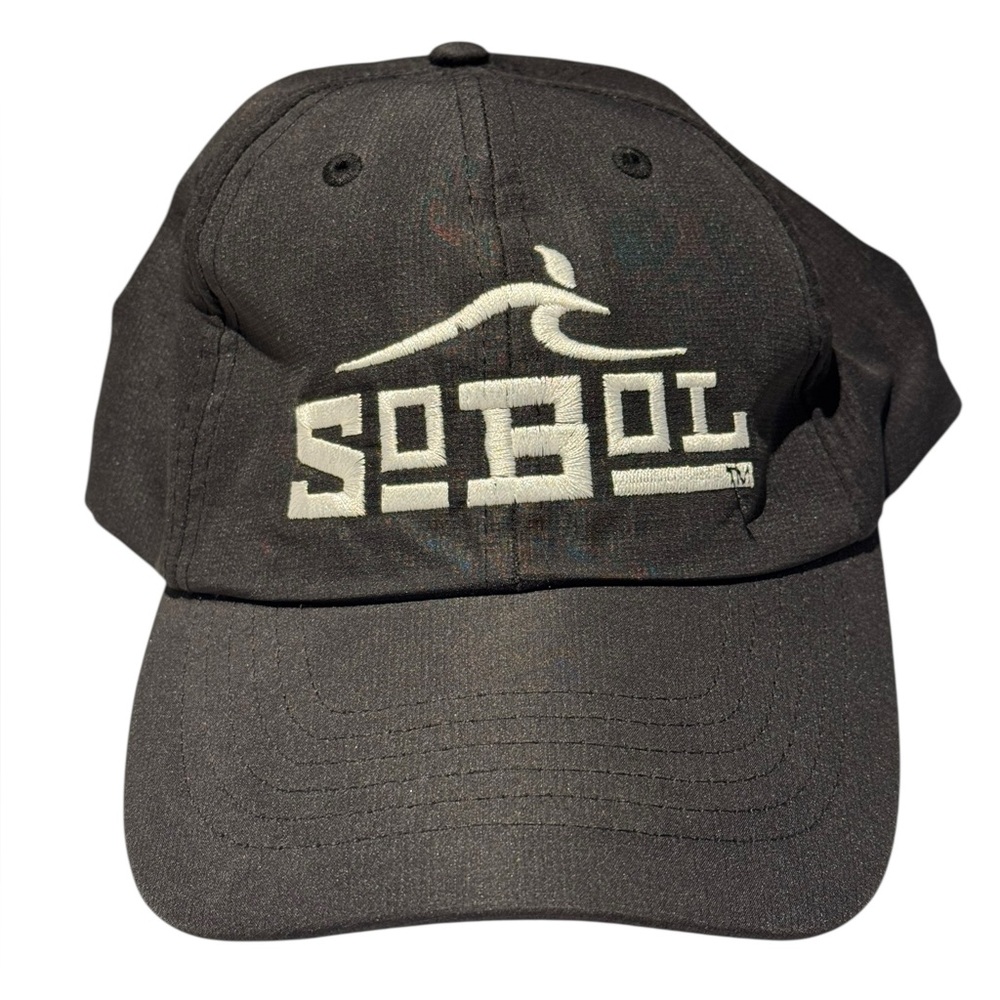 Black cap with Sobol branding in white. GUC